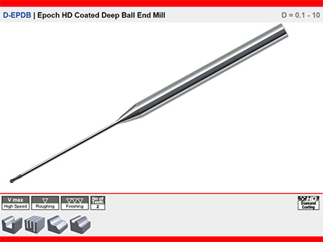D-EPDB | Epoch HD Coated Deep Ball End Mill D = 0.1 - 10