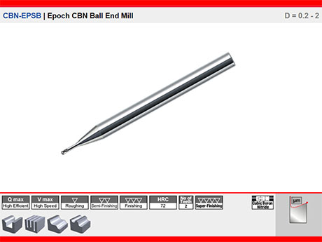 CBN-EPSB | Epoch CBN Ball End Mill D = 0.2 - 2