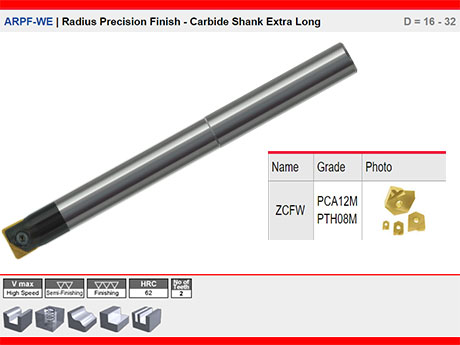 ARPF-WE | Radius Precision Finish - Carbide Shank Extra Long D = 16 - 32